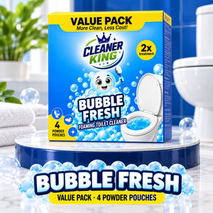 Cleaner King Bubble Fresh Foaming Toilet Cleaner – Pack of 4 Powder Pouches thumbnail 1