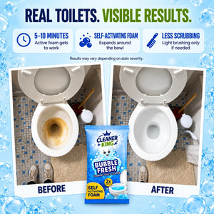 Cleaner King Bubble Fresh Foaming Toilet Cleaner – Pack of 4 Powder Pouches thumbnail 9