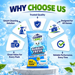 Cleaner King Bubble Fresh Foaming Toilet Cleaner – Pack of 4 Powder Pouches thumbnail 7